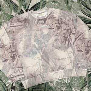 YoungLA Tree Camo Collection Crewneck Sweatshirt Mens Size XL Desert Tan Camo